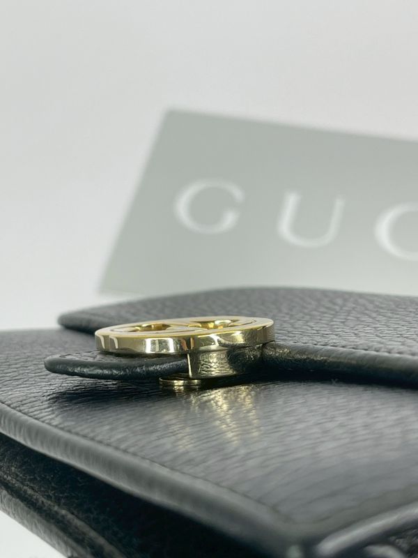 【分期0利率】GUCCI 荔枝皮雙G WOC【85成新】