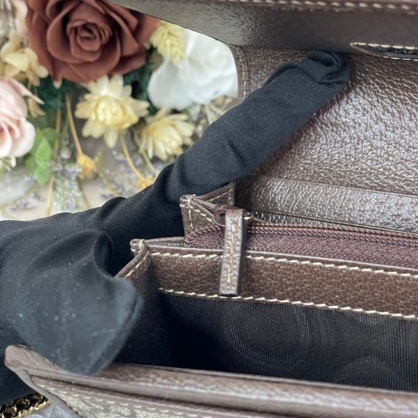 【12期0利率】GUCCI  OPHIDIA 鏈帶長夾 可拆鍊條【9成新】【】 