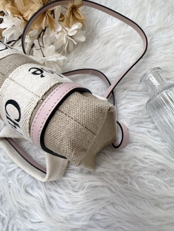 【12期0利率】CHLOE WOODY TOTE 迷你 粉紫色【99成新】 