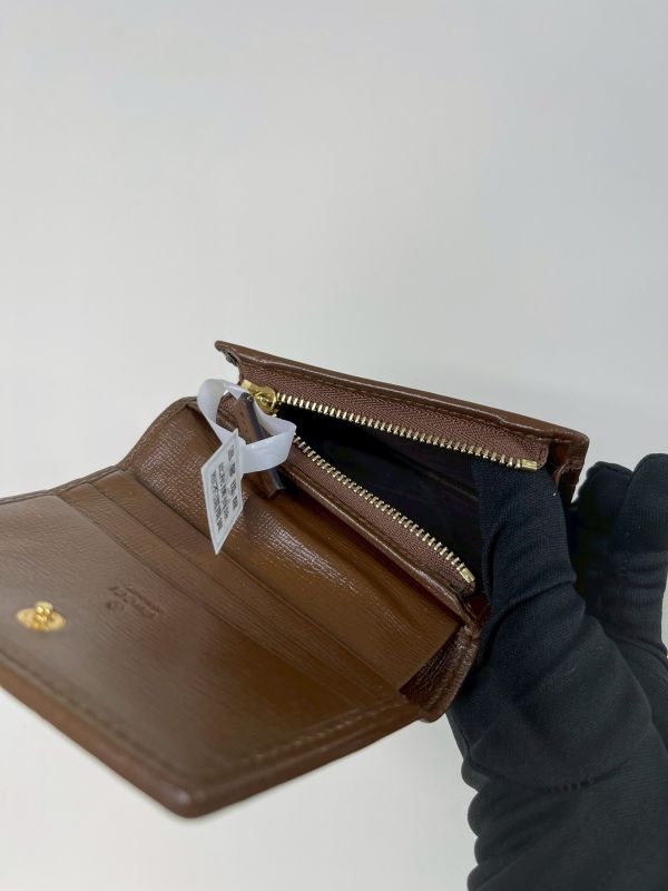 【分期0利率】GUCCI1955 馬銜扣老花4卡零錢短夾【95成新】 