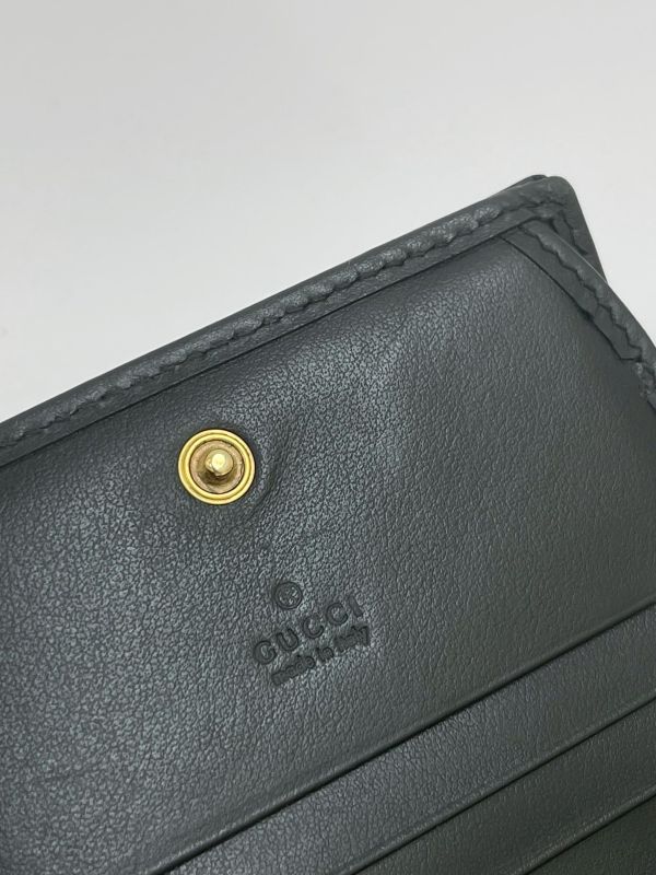 【9成新】GUCCI Marmont 愛心兩摺拉鍊零錢袋短夾 