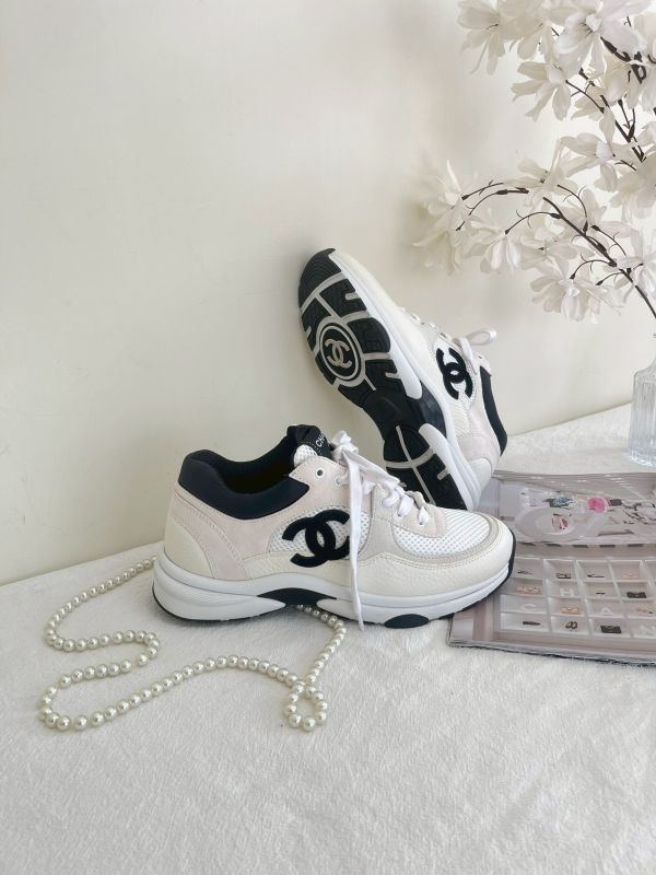 【分期0利率】CHANEL 麂皮拼接網布運動鞋【95成新】 