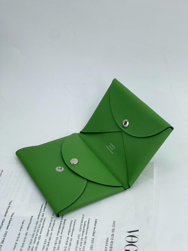 【未使用閒置品】HERMES Calvi Duo雙層卡片套 