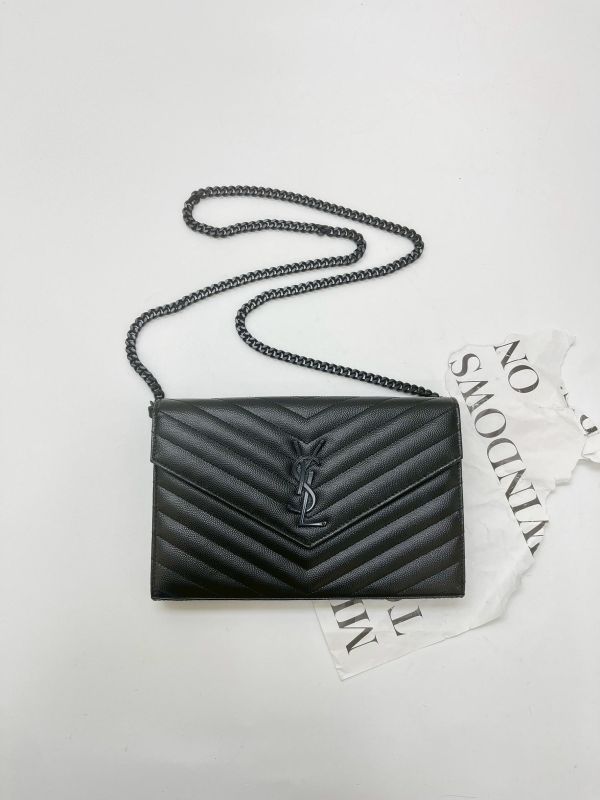【95成新】YSL WOC 魚子醬鍊包 22.5CM 