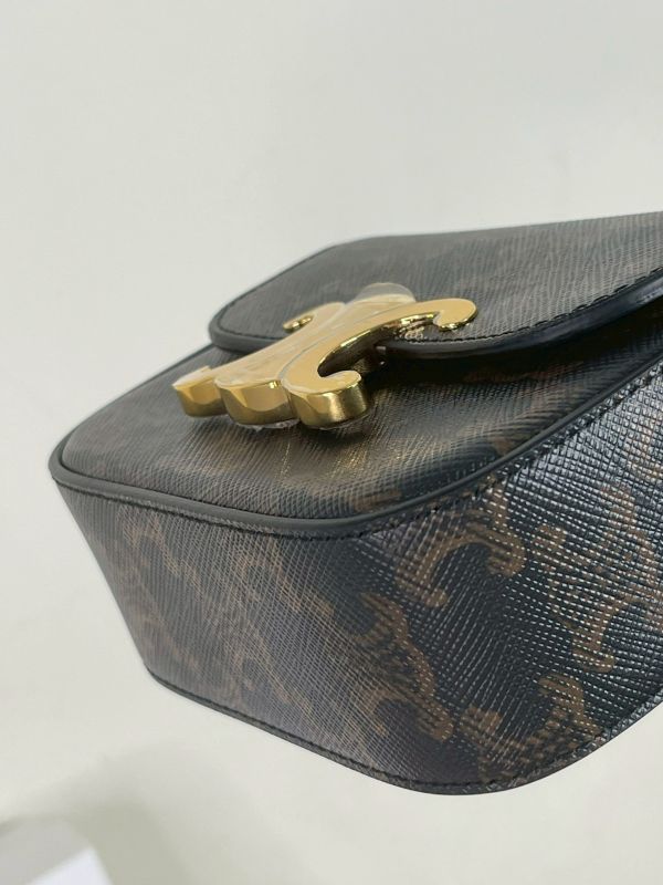 【分期0利率】CELINE 凱旋門帆布及小牛皮迷你翻蓋包【未使用閒置品】 