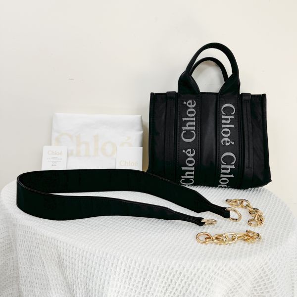 【12期0利率】Chloe SMALL WOODY TOTE 【95成新】 