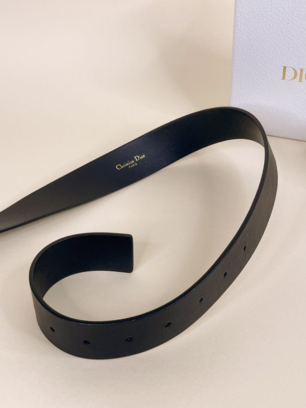 【分期0利率】DIOR  蒙田小牛皮皮帶 3.5公分【9成新】 