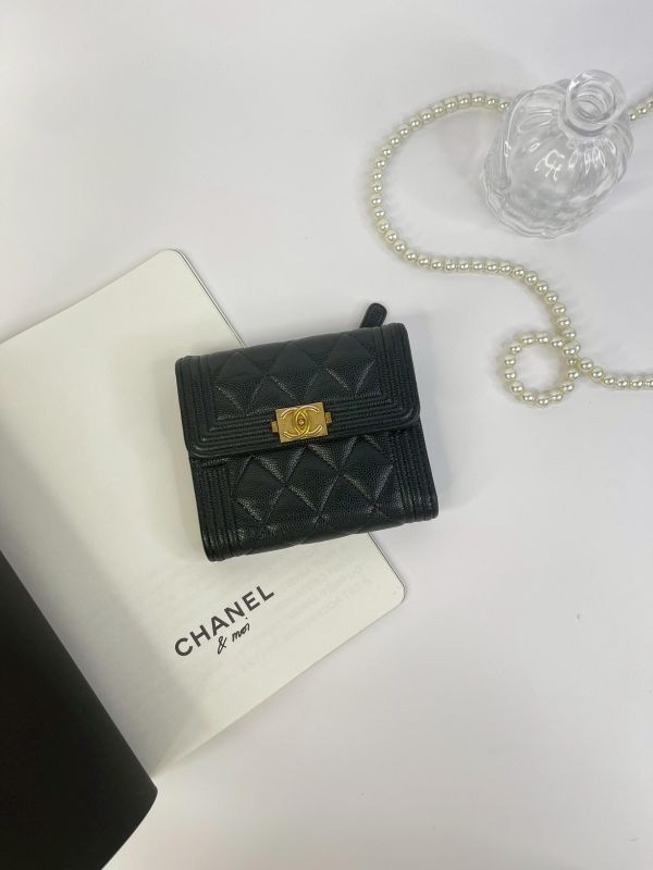 【9成新】CHANEL BOY 三折短夾 