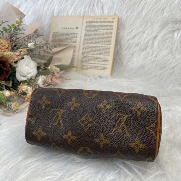 【12期0利率】LV  MINI SPEEDY  老花迷你波士頓手提斜背包【85成新】 