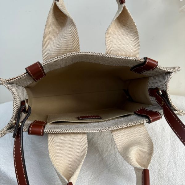 【12期0利率】Chloé 背帶款小號 Woody Tote Bag 焦糖色【95成新】 