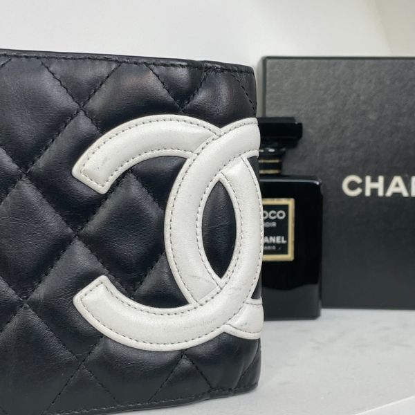 【85成新】【12期0利率】CHANEL 康朋鈕扣短夾A26720 