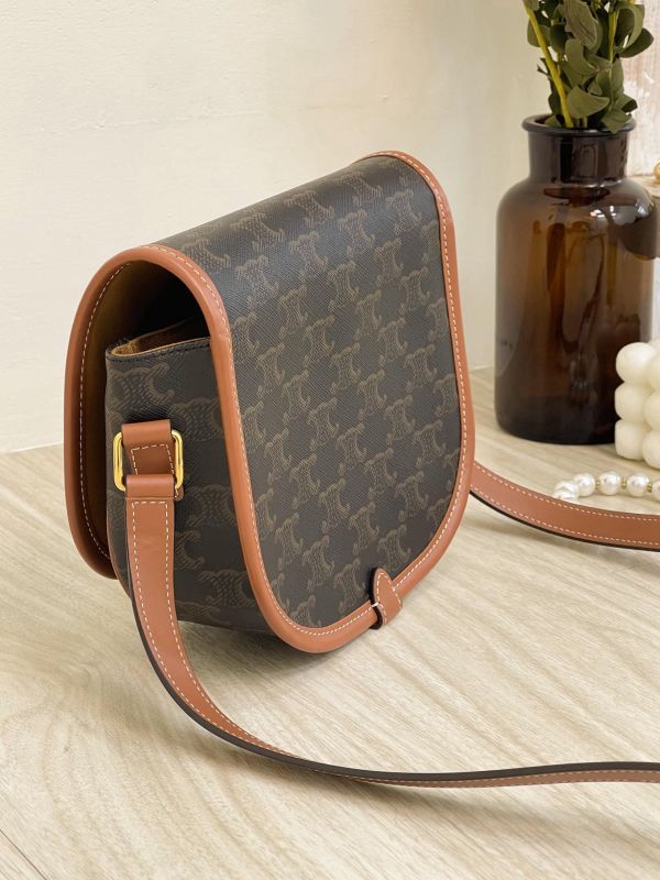 【95成新】CELINE Triomphe帆布中型Folco手袋 