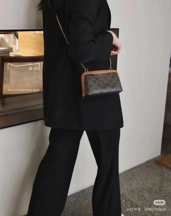 【95成新】CELINE 旋門滿版迷你貝殼包 