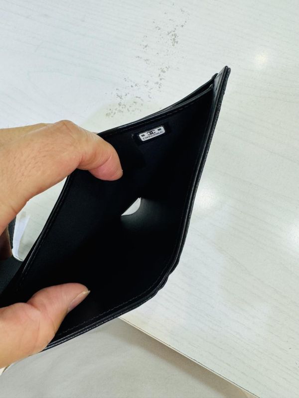 【閒置新品】CHANEL BOY 背面拉鍊 三折短夾 