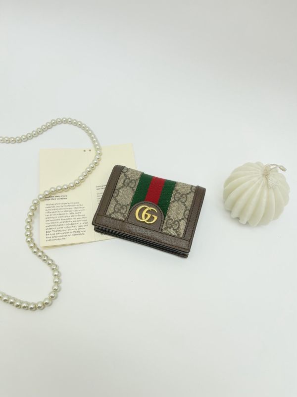 【95成新】GUCCI OPHIDIA 雙折短夾 