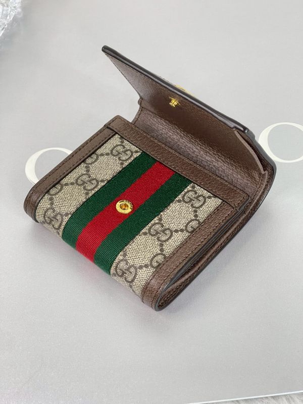 【分期0利率】GUCCI GG紅綠織帶老花中夾【95成新】 