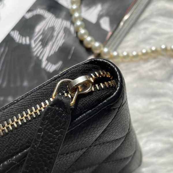 【12期0利率】CHANEL COCO經典牛皮拉鍊零錢包【85成新】 