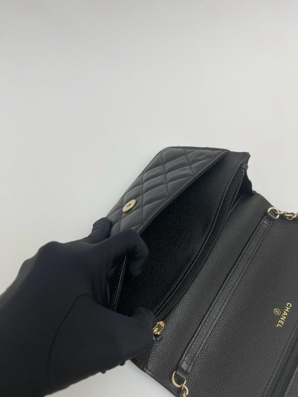 【95成新】CHANEL 22P 雙C鍊帶 WOC 
