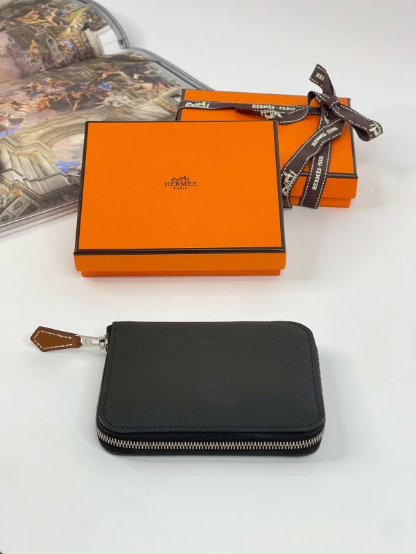 【分期0利率】HERMES 絲巾短夾  黑【99成新】 