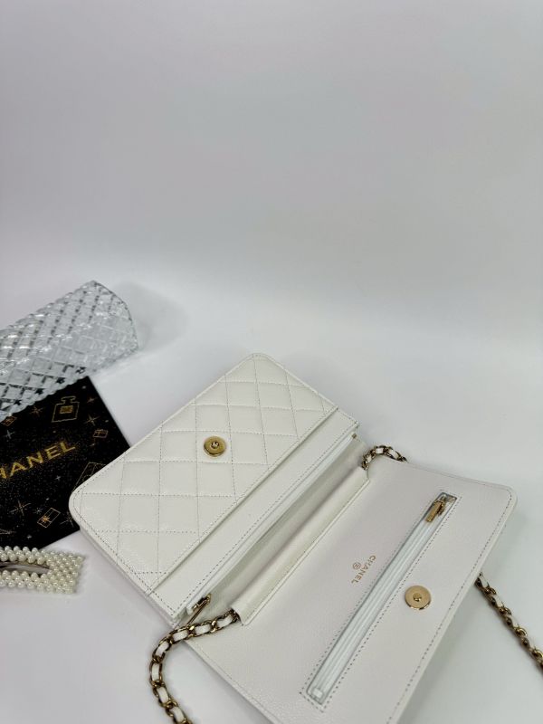 【分期0利率】CHANEL 魚子醬 WOC 白淡金 【95成新】 