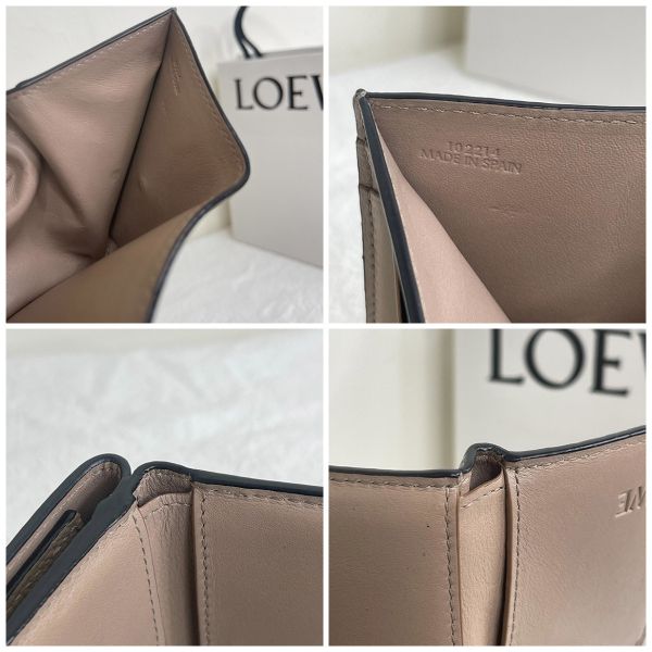 【12期0利率】LOEWE Anagram三折短夾【9成新】 