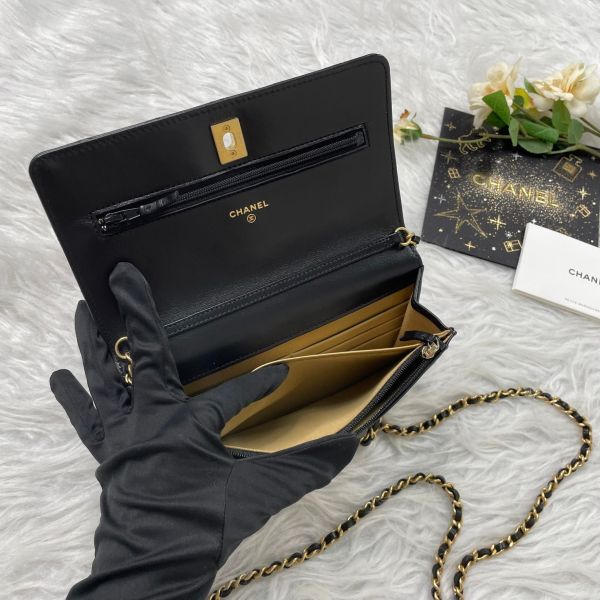 【12期0利率】CHANEL 羊皮金球WOC【95成新】 