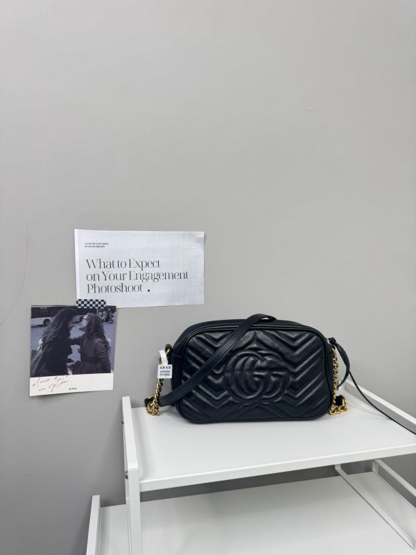 【分期0利率】GUCCI Marmont 相機包黑金【9成新】 