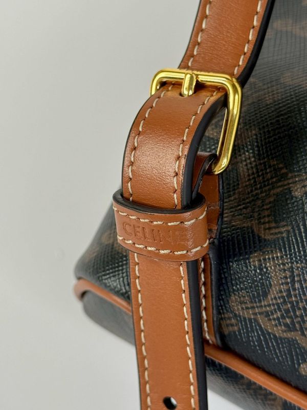 【9成新】CELINE Triomphe帆布及小牛皮迷你型FOLCO背包 