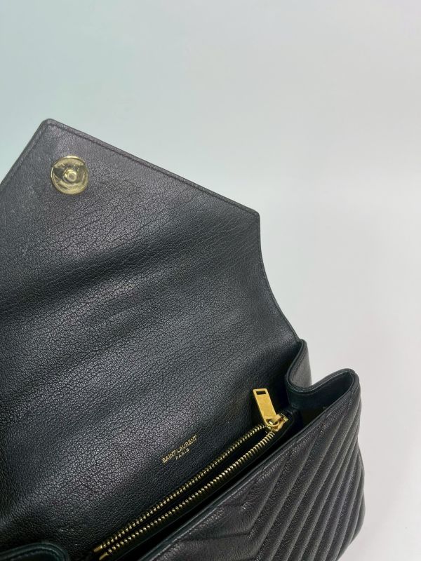 【分期0利率】YSL  山型紋學院包【95成新】 