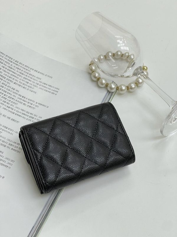 【95成新】CHANEL  COCO迷你雙層三折短夾 