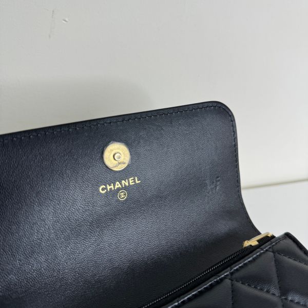 【12期0利率】CHANEL 23S MINI WOC黑金【99成新】 