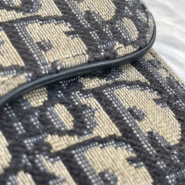 【12期0利率】DIOR SADDLE LOTUS 老花三折短夾【85成新】 