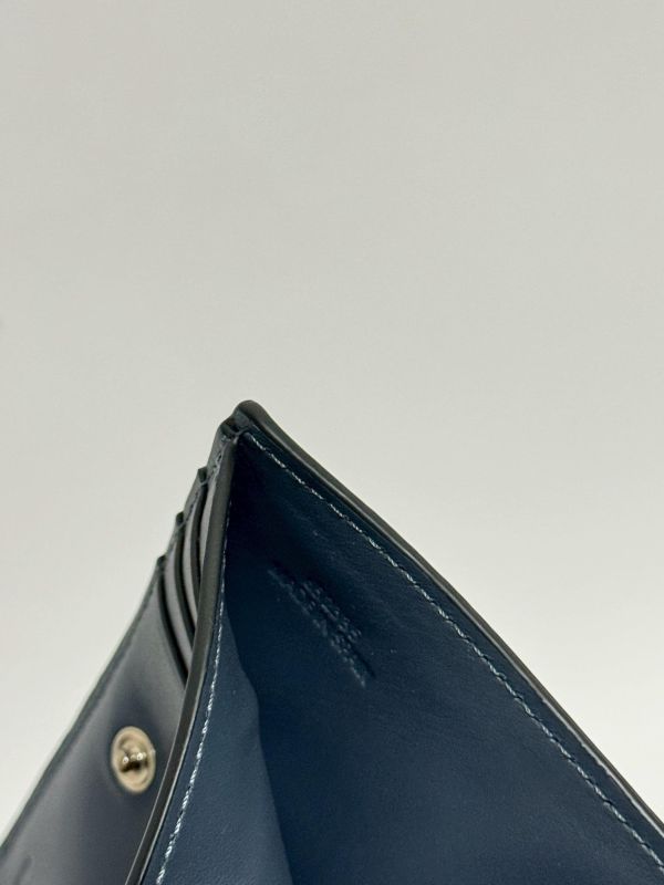 【未使用閒置品】LOEWE 小牛皮對折拉鍊短夾 