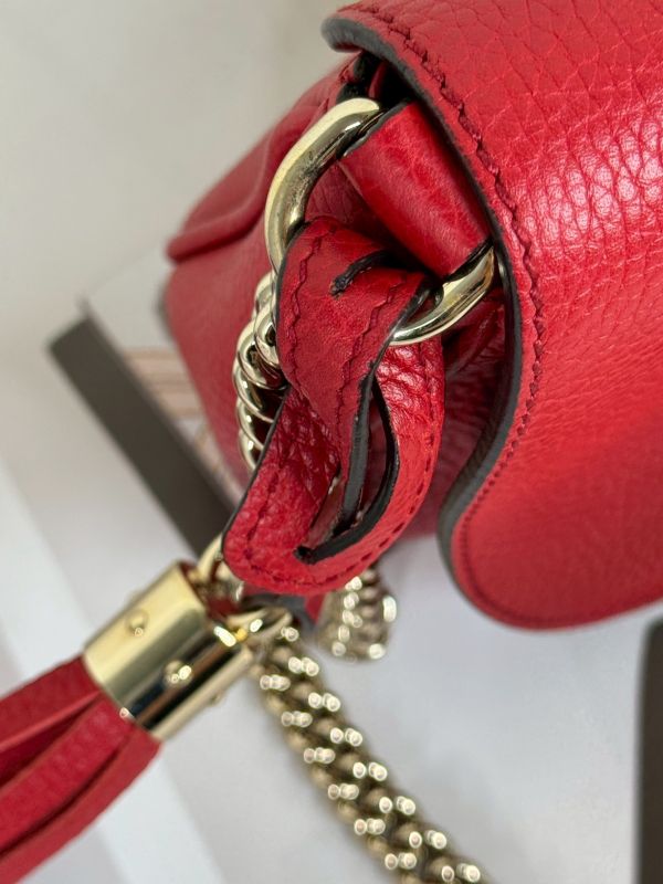 【分期0利率】GUCCI SOHO 流蘇翻蓋鍊包【95成新】 
