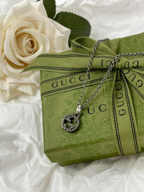 【分期0利率】GUCCI Interlocking  925純銀項鍊 【95成新】