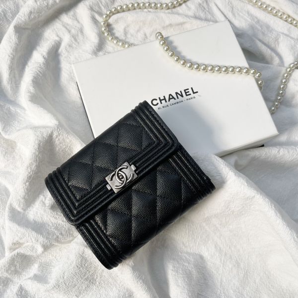 【12期0利率】【全新品】Chanel BOY三折短夾 