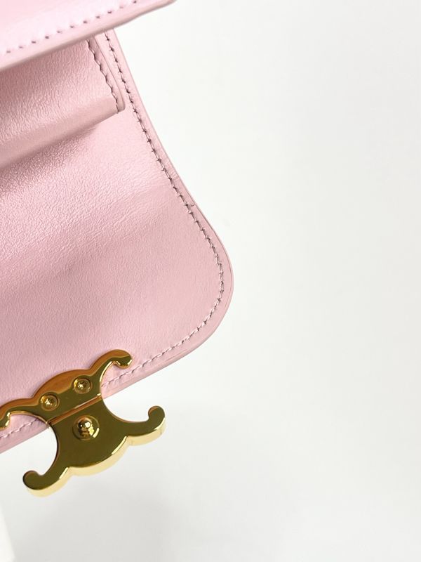 【分期0利率】CELINE 亮面牛皮革TRIOMPHE三折短夾 【9成新】