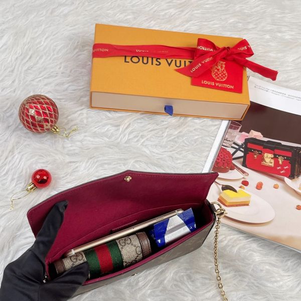 【12期0利率】 LV LV Félicie Pochette 舊款老花三合一 (非絨布內裡)【9成新】 