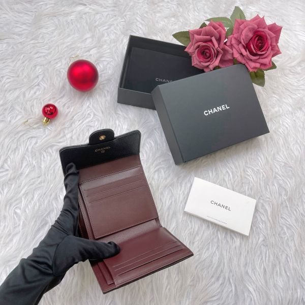 【12期0利率】CHANEL COCO三折短夾【全新閒置】 
