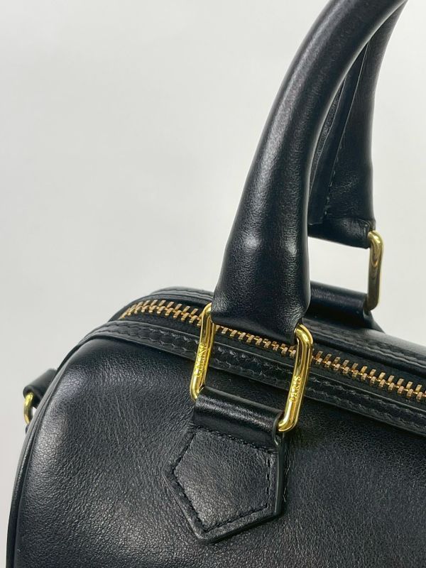 【9成新】CELINE 光滑牛皮革小號波士頓包 