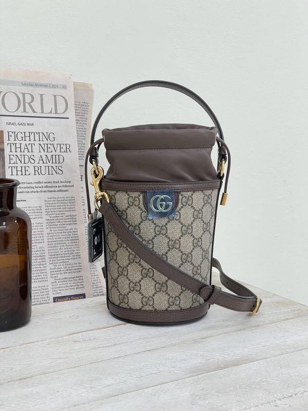 【全新品】GUCCI OPHIDIA 迷你兩用水桶包 