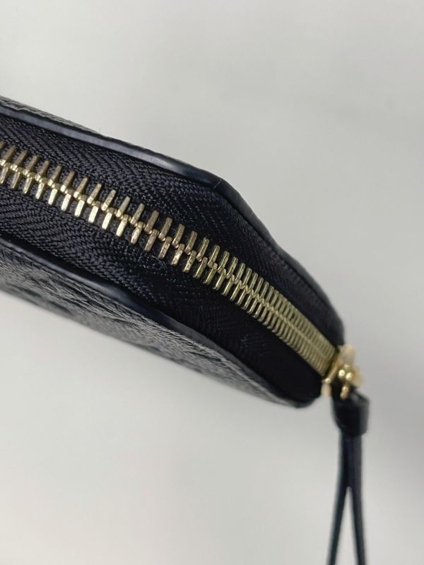 【95成新】LV Clémence 拉鍊皮革壓紋長夾 