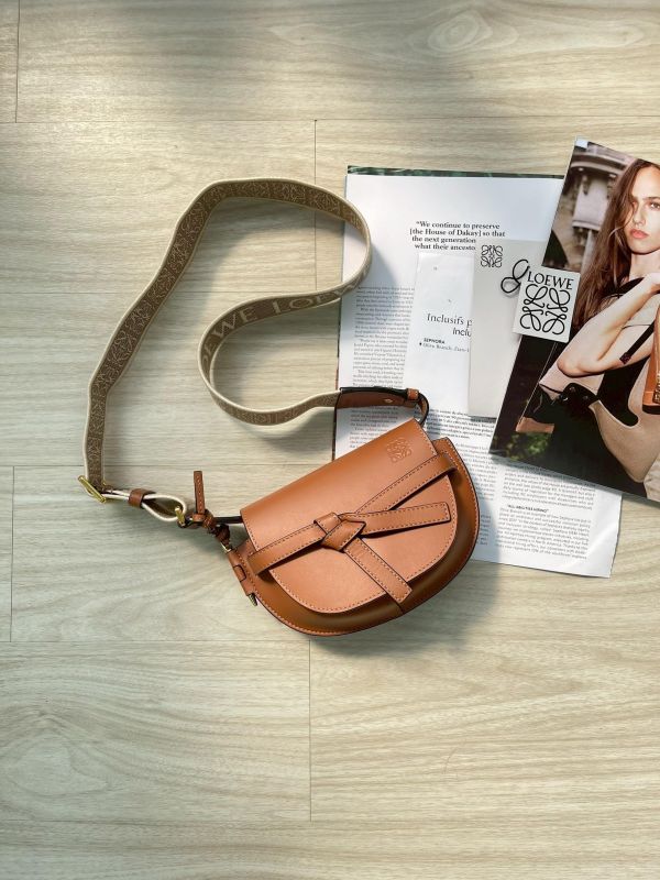 【95成新】LOEWE MINI GATE 雙層包 焦糖 