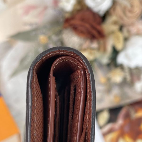 【12期0利率】LV Victorine 老花三折短夾【95成新】 