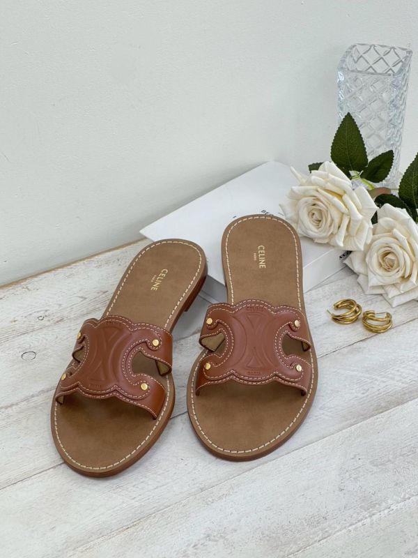 【未使用閒置品】CELINE TRIOMPHE 拖鞋 