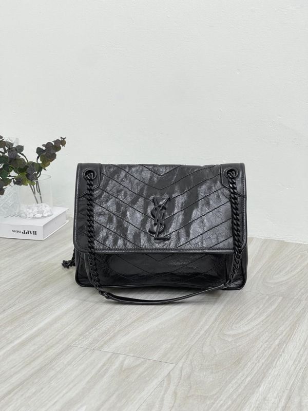 【95成新】YSL NIKI 中號 SO BLCAK D扣款 