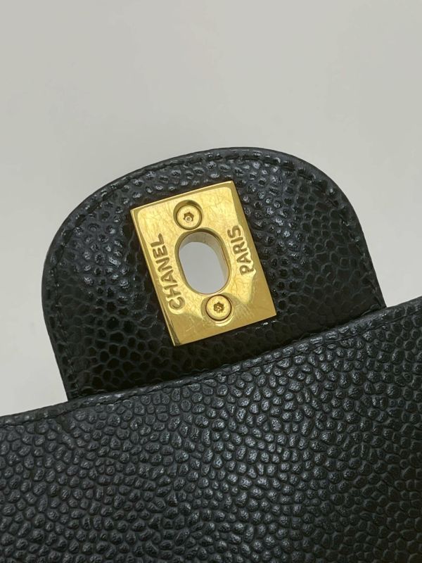 【95成新】CHANEL CF25 黑金牛皮 