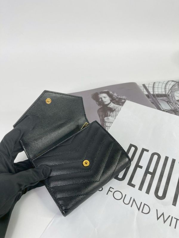 【95成新】YSL 魚子醬三折短夾 