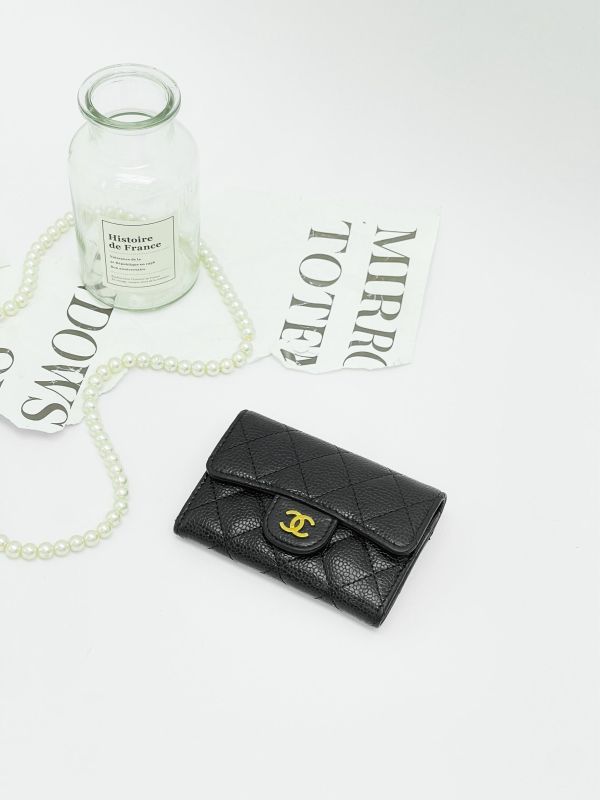 【9成新】CHANEL COCO 牛皮零錢卡包 