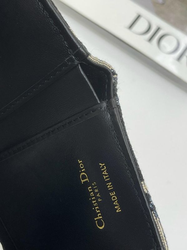 【閒置新品】Dior Saddle Lotus三折短夾 